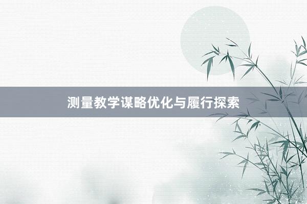 测量教学谋略优化与履行探索